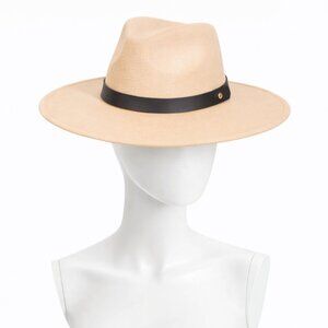 Classic Wide-Brim Felt Fedora with Black Band – Timeless Neutral Style